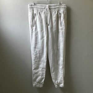 NWOT Athleta White Cabo Linen Jogger Size 6